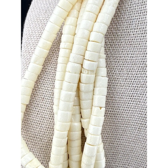 Vintage Boho Necklace Multi Strand Statement Tribal Silver Tone 19" - Picture 4 of 8